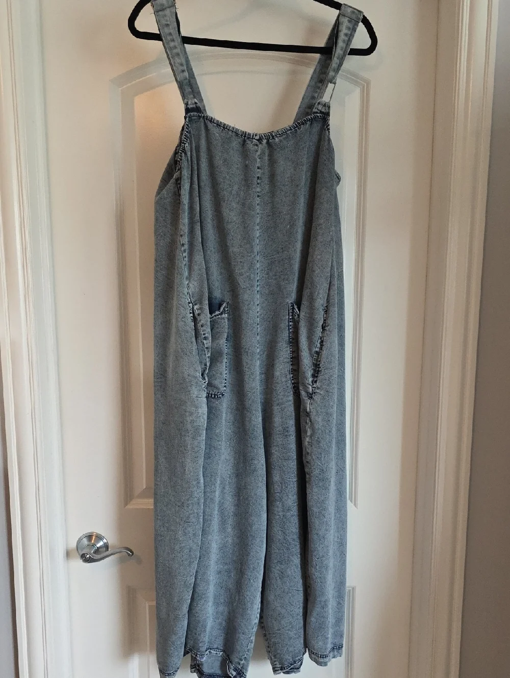 EUC Oli & Hali Large ULTRA WIDE LEG CHAMBRAY TENCEL JUMPSUIT - Picture 5 of 8